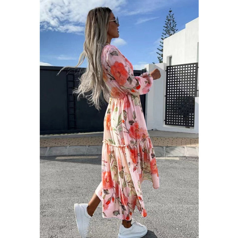 Jasmin - Bloemenprint Midi-Jurk