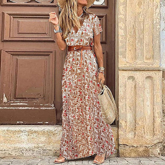 Elyssa - Oranje Boho Jurk