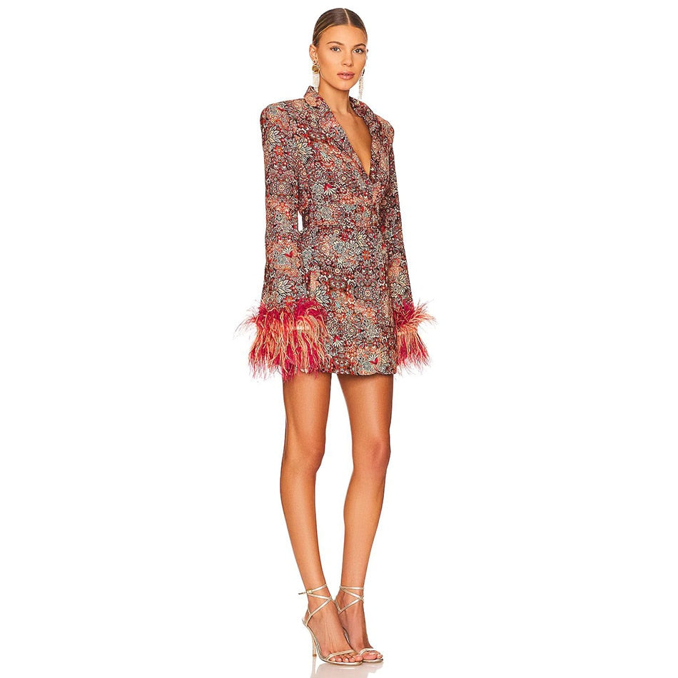 Carolyn - Bloemen Blazer Jurk