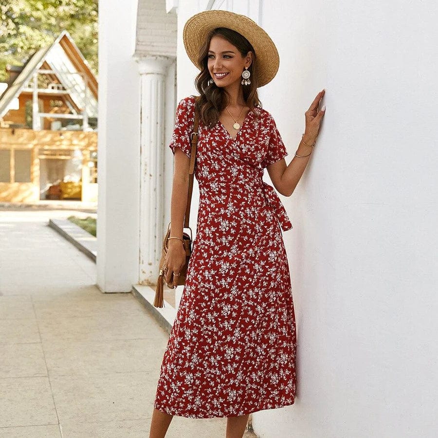 Nynke - Bloemen Midi Dress