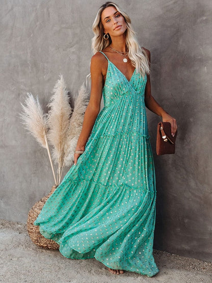 Caren - Groene Maxi Jurk